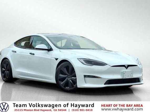 TESLA MODEL S 2022 5YJSA1E55NF487527 image